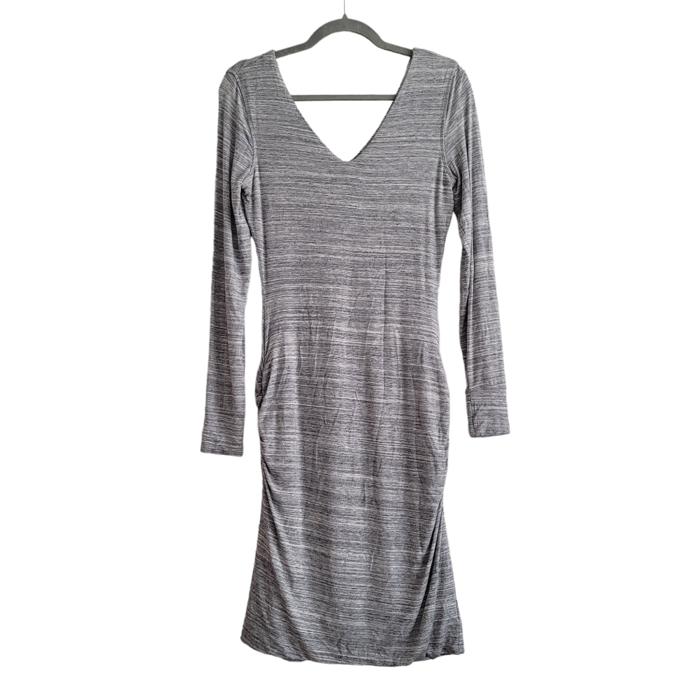 Banana Republic Gray Long Sleeve Snitty Ruched Dress